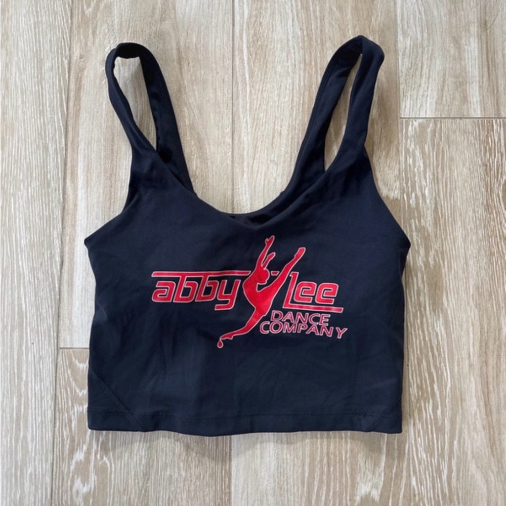 Abby Lee Dance Company Black Crop Tank with Red Logo S